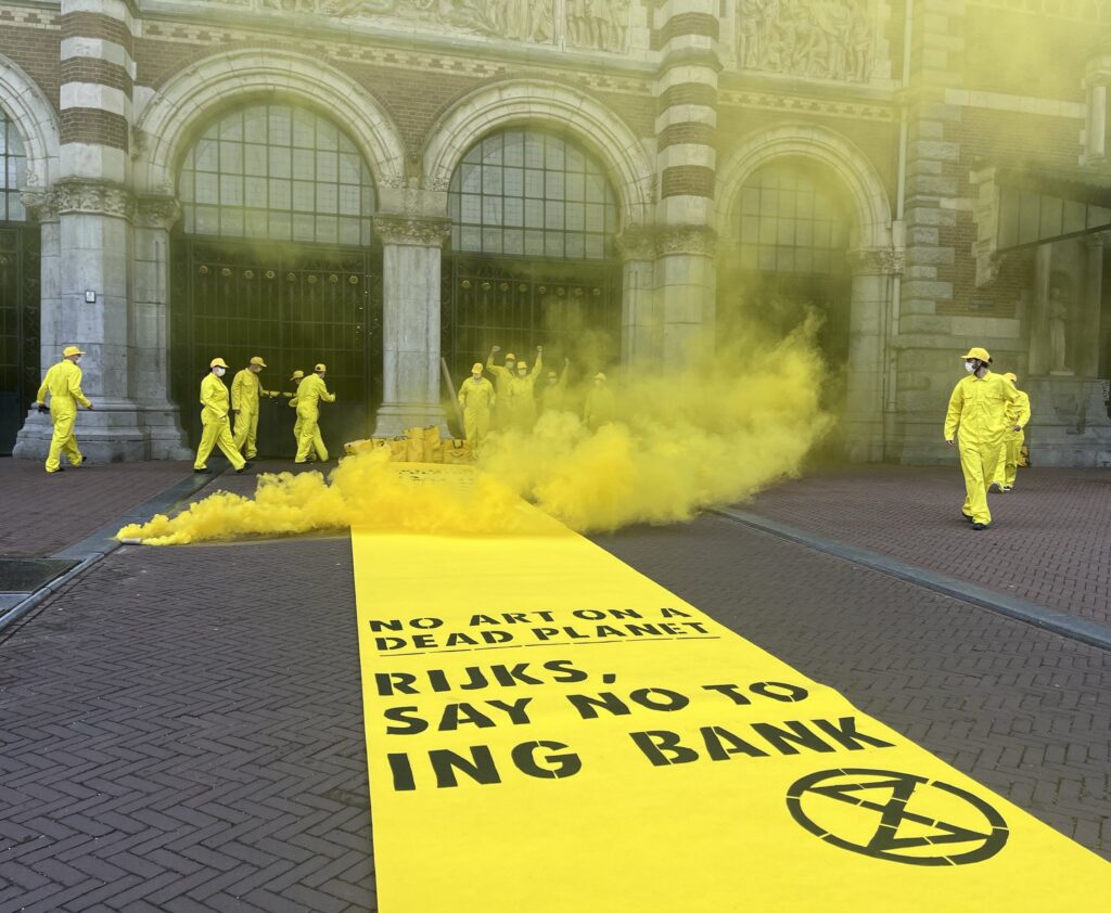 Extinction Rebellion Blokkeert Fietstunnel Rijksmuseum Extinction