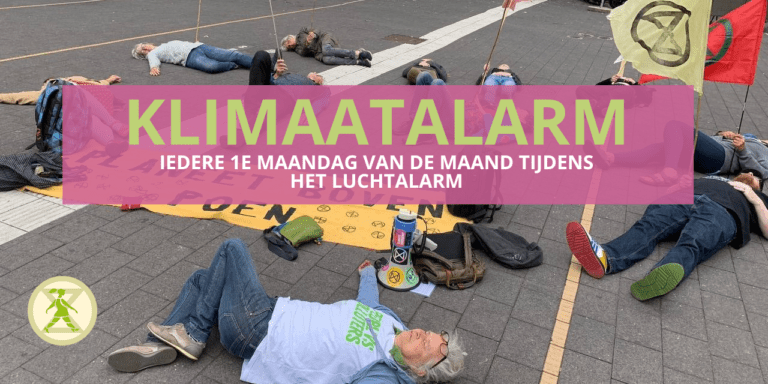 Groep mensen houdt die-in voor het klimaat